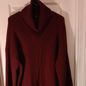 Xl cowl neck burgundy sweater